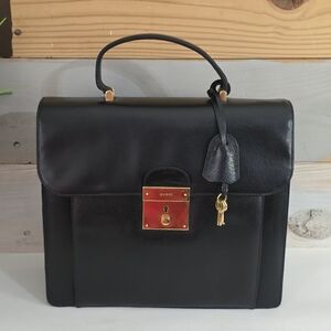 Gucci Lady Lock top handle Vintage Handbag With Lock And Keys